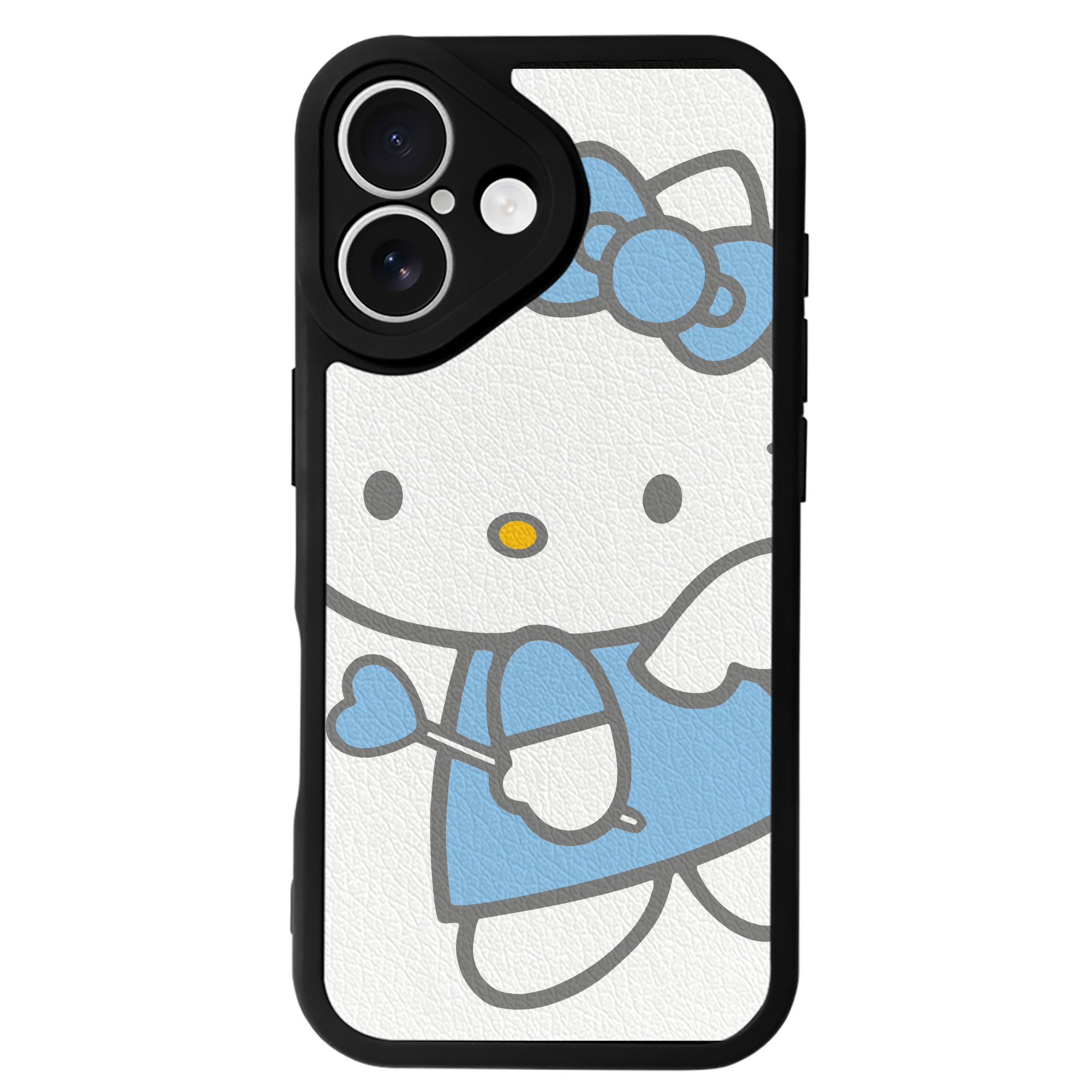 （画像用） Hello Kitty ハローキティ 【iPhone 16シリーズ対応】シリコンスマホケース（レザー調） 材質：シリコン